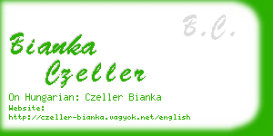 bianka czeller business card